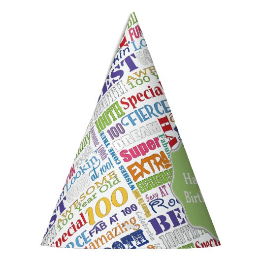 Unieke en speciale 100e verjaardag feestartikelen feesthoedjes (Links)