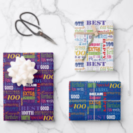 Unieke en speciale 100e verjaardag feestartikelen inpakpapier vel