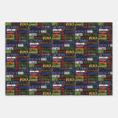 Unieke en speciale 100e verjaardag feestartikelen inpakpapier vel (Voorkant)