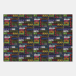 Unieke en speciale 100e verjaardag feestartikelen inpakpapier vel