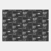 Unieke en speciale 100e verjaardag feestartikelen inpakpapier vel (Voorkant 3)