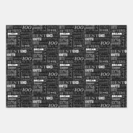 Unieke en speciale 100e verjaardag feestartikelen inpakpapier vel