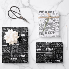 Unieke en speciale 100e verjaardag feestartikelen inpakpapier vel