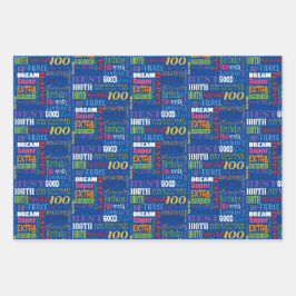 Unieke en speciale 100e verjaardag feestartikelen inpakpapier vel