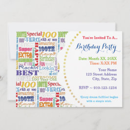 Unieke en speciale 100e verjaardag feestartikelen kaart