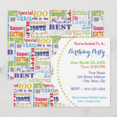 Unieke en speciale 100e verjaardag feestartikelen kaart (Voorkant / Achterkant)