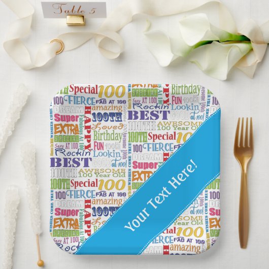 Unieke en speciale 100e verjaardag feestartikelen papieren bordje