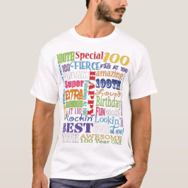 Unieke en speciale 100e verjaardag feestartikelen t-shirt