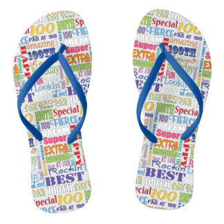 Unieke en speciale 100e verjaardag feestartikelen teenslippers