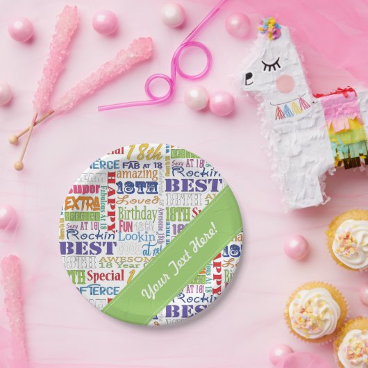 Unieke en speciale 18e verjaardag feestartikelen papieren bordje (Feest)