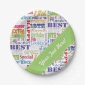 Unieke en speciale 18e verjaardag feestartikelen papieren bordje (Voorkant)