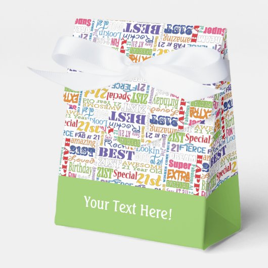Unieke en speciale 21e verjaardag feestartikelen bedankdoosjes (Voorkant Zijde)
