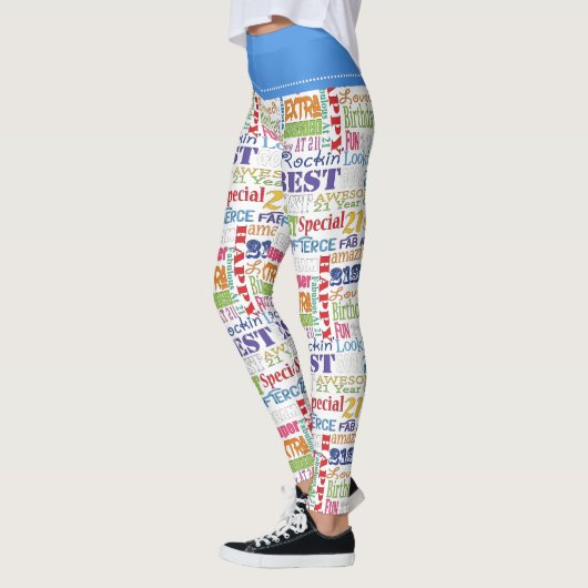 Unieke en speciale 21e verjaardag feestartikelen leggings (Links)
