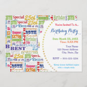 Unieke en speciale 25e verjaardagsfeestgeschenken kaart (Voorkant / Achterkant)