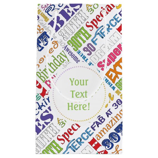 Unieke en speciale 30e verjaardag feestartikelen klein cadeauzakje (Voorkant)
