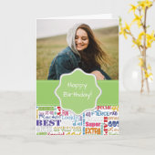 Unieke en speciale 40ste verjaardagsfeestgeschenke kaart (Gele Bloem)