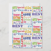 Unieke en speciale 40ste verjaardagsfeestgeschenke kaart (Achterkant)
