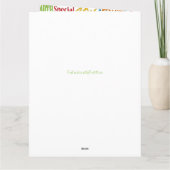 Unieke en speciale 40ste verjaardagsfeestgeschenke kaart (Achterkant)