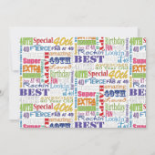 Unieke en speciale 40ste verjaardagsfeestgeschenke kaart (Achterkant)