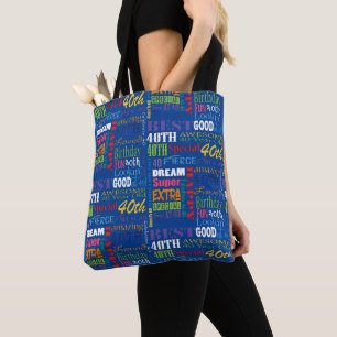 Unieke en speciale 40ste verjaardagsfeestgeschenke tote bag
