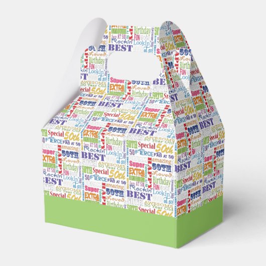 Unieke en speciale 50e verjaardag feestartikelen bedankdoosjes (Achterkant)