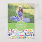 Unieke en speciale 50e verjaardag feestartikelen briefkaart (Voorkant)