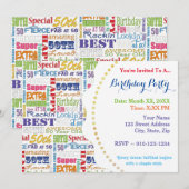 Unieke en speciale 50e verjaardag feestartikelen kaart (Voorkant / Achterkant)