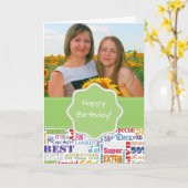 Unieke en speciale 50e verjaardag feestartikelen kaart (Gele Bloem)