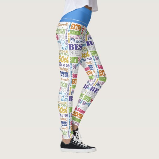Unieke en speciale 50e verjaardag feestartikelen leggings (Rechts)