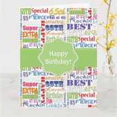 Unieke en speciale 65e verjaardag feestartikelen kaart (Gele Bloem)