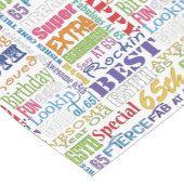 Unieke en speciale 65e verjaardag feestartikelen korte tafelloper (Hoek)