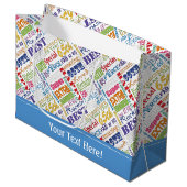 Unieke en speciale 65e verjaardag feestartikelen large cadeautasje (Voorkant Gekanteld)