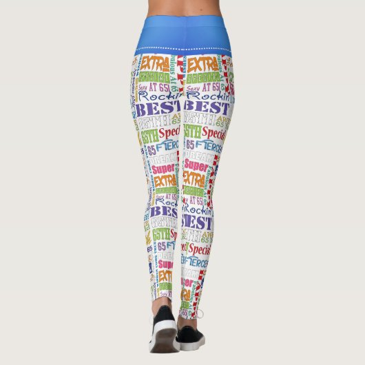 Unieke en speciale 65e verjaardag feestartikelen leggings (Achterkant)