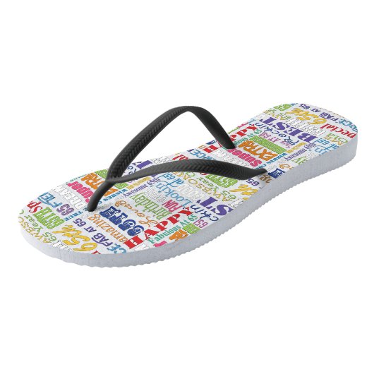 Unieke en speciale 65e verjaardag feestartikelen teenslippers (Schuin)