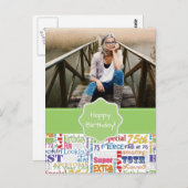 Unieke en speciale 75e verjaardag feestartikelen briefkaart (Voorkant / Achterkant)