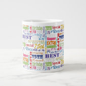 Unieke en speciale 75e verjaardag feestartikelen grote koffiekop (Voorkant)