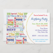 Unieke en speciale 75e verjaardag feestartikelen kaart (Voorkant)