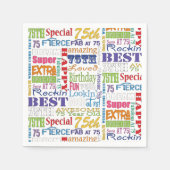 Unieke en speciale 75e verjaardag feestartikelen servetten (Voorkant)