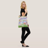 Unieke en speciale 75e verjaardag feestartikelen tote bag (Op model)
