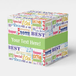 Unieke en speciale 80e verjaardag feestartikelen bedankdoosjes