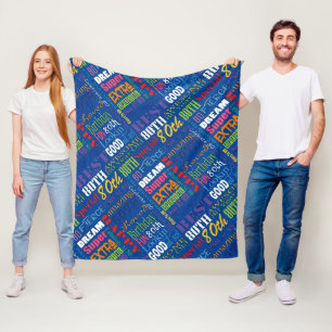 Unieke en speciale 80e verjaardag feestartikelen fleece deken