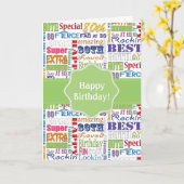 Unieke en speciale 80e verjaardag feestartikelen kaart (Gele Bloem)