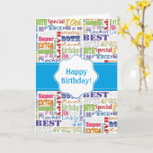 Unieke en speciale 80e verjaardag feestartikelen kaart (Gele Bloem)