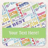 Unieke en speciale 80e verjaardag feestartikelen kartonnen onderzetters (Voorkant)