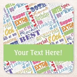 Unieke en speciale 80e verjaardag feestartikelen kartonnen onderzetters