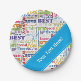 Unieke en speciale 80e verjaardag feestartikelen papieren bordje