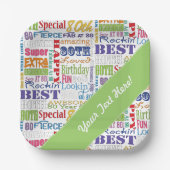 Unieke en speciale 80e verjaardag feestartikelen papieren bordje (Voorkant)