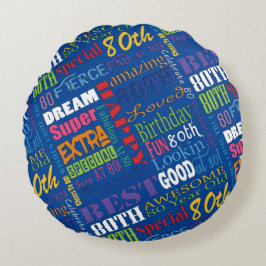 Unieke en speciale 80e verjaardag feestartikelen rond kussen