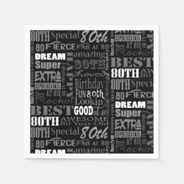 Unieke en speciale 80e verjaardag feestartikelen servet