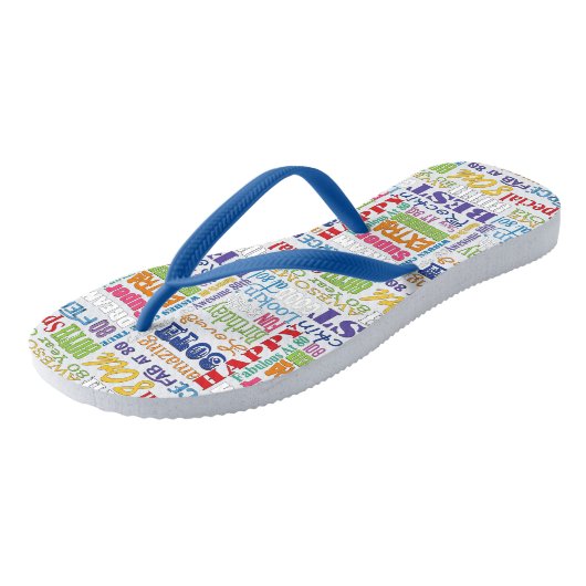 Unieke en speciale 80e verjaardag feestartikelen teenslippers (Schuin)